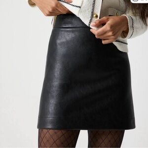 J. Crew faux leather Black Mini Skirt nwt sz 4